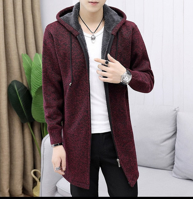Winter Long Sweatercoat Zipper