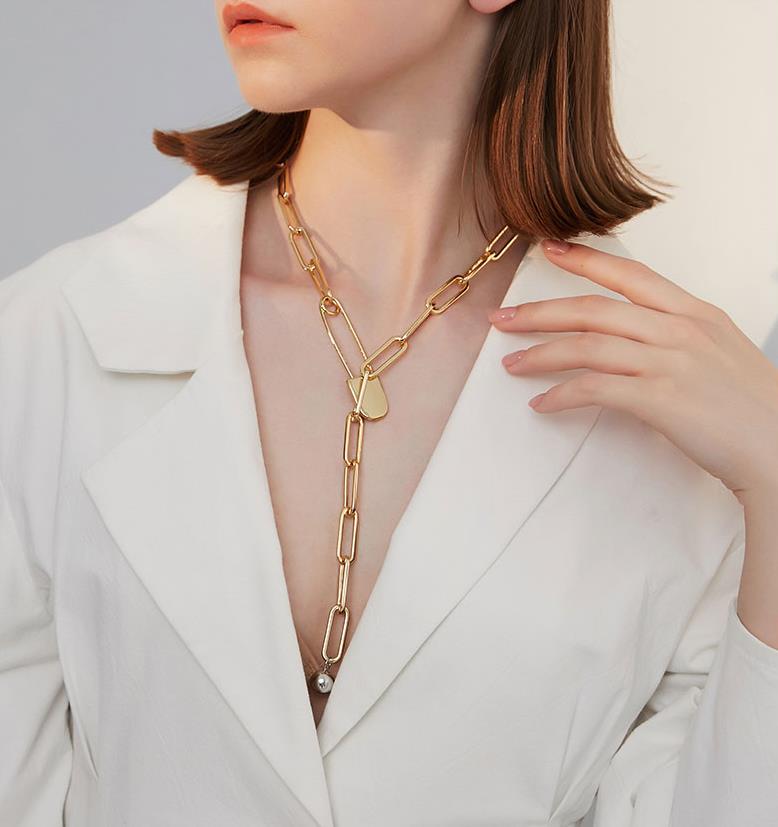 Paperclip Lariat Necklace