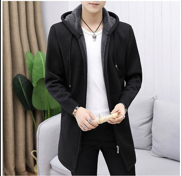 Winter Long Sweatercoat Zipper