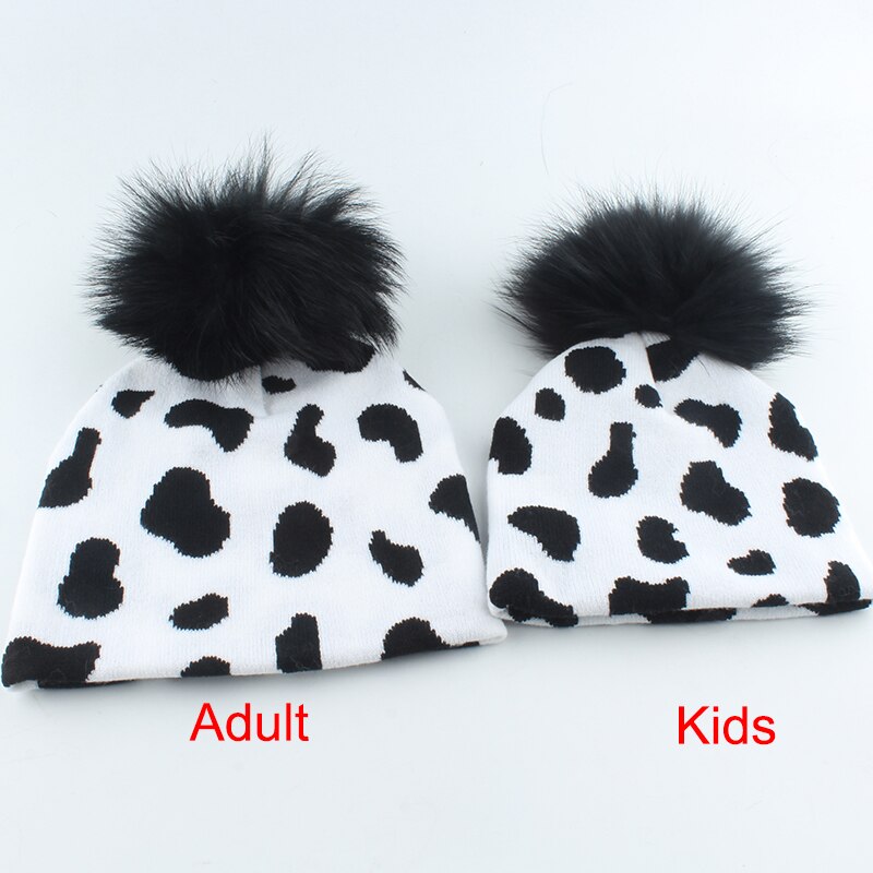 Coco Panda Print Pom-Pom Beanie