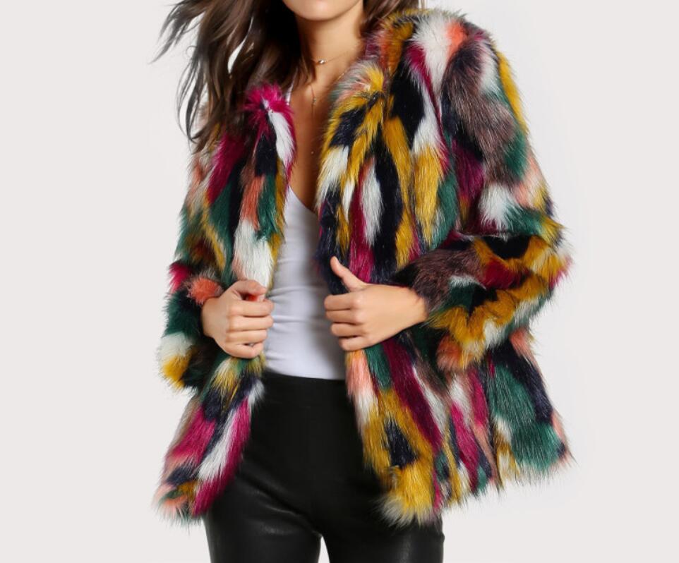 Hinal Women's Faux Fur Coat