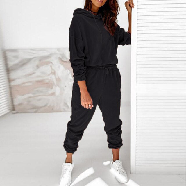 Alexis Women's Velour Hooded Jogger