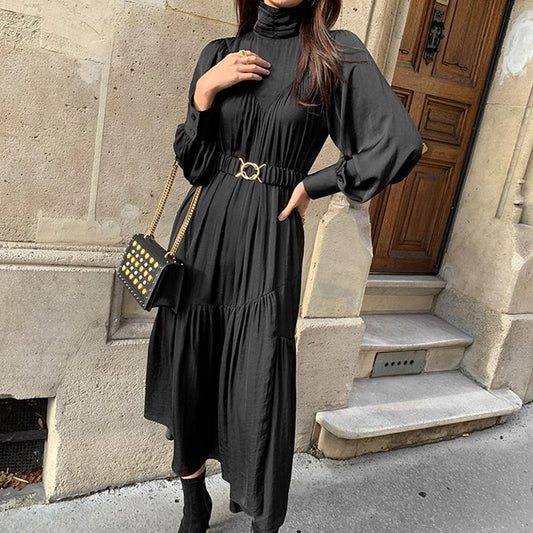 Soren Women's Turtleneck Belted Dress