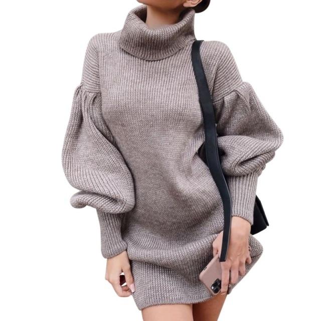 Peyton Women's Turtlneck Sweater Dress