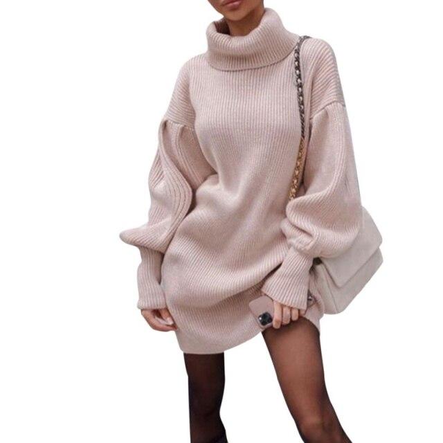 Peyton Women's Turtlneck Sweater Dress