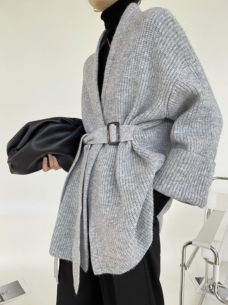 Laurel Women's Belted Cardigan Sweater